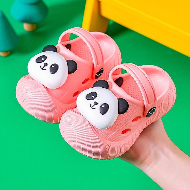 

Baby EVA Boys panda summer home slippers for toddlers, girls, and children with soft soles and non-slip design 21-22Inner Length14cm розовый