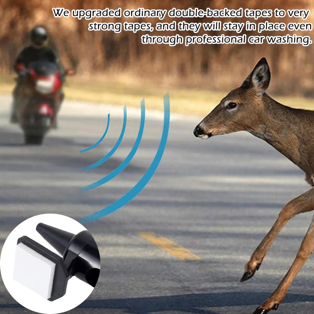 4Pcs Anti Collision Siren Deer Repeller Wildlife Repel Warn Device for Vehicle Field Drive Animal Warn Whistles Alert Equipment