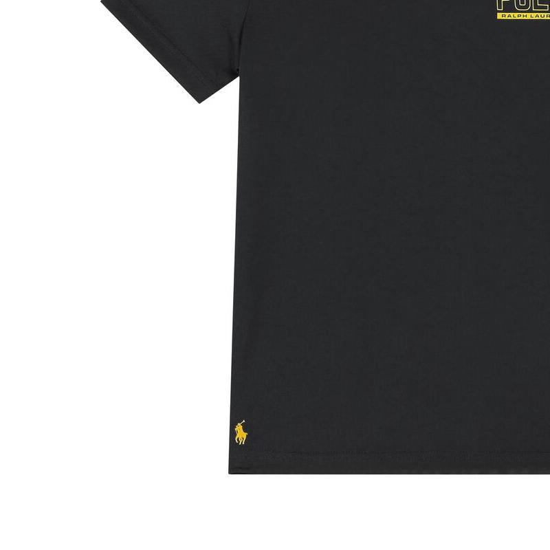 Polo Ralph Lauren SS23 Logo-Print Locker Fit Rundhals-T-Shirt Herren Tops Schwarz 710901164-003