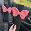 Cute Bow Car Seat Belt Shoulder Cover Car Safety Belt Cover Anti-stranglehold Car Interior Accessories Girl Gift