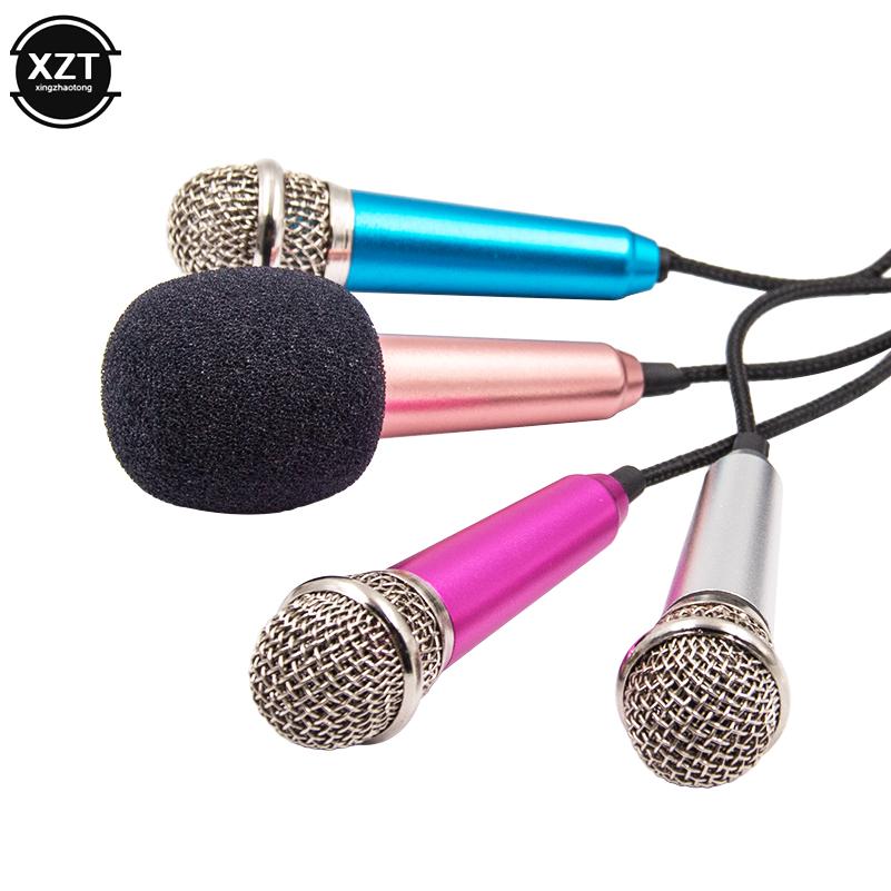 Mini Portable 3.5mm Stereo Studio Mic KTV Karaoke Microphone For Smart Phone Laptop PC Desktop Handheld Audio Microphone