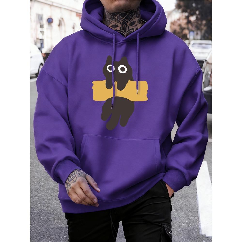 

Open Your Eyes Wide And Look At Your Cat Mens Sweatshirt Soft Autumn Warm Top Fleece All-Match Pullover Unisex Loose Sportswear M