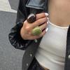 Vintage Irregular Smooth Resin Plastic Rings for Women New Trend Boho Geometric Finger Rings Aesthetic Party Jewelry