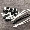 100 Pieces Sewing Elastic Band Cord with Adjustable Buckle Stretch Earloop Fabric Tie Lanyard Rope for DIY Crafts