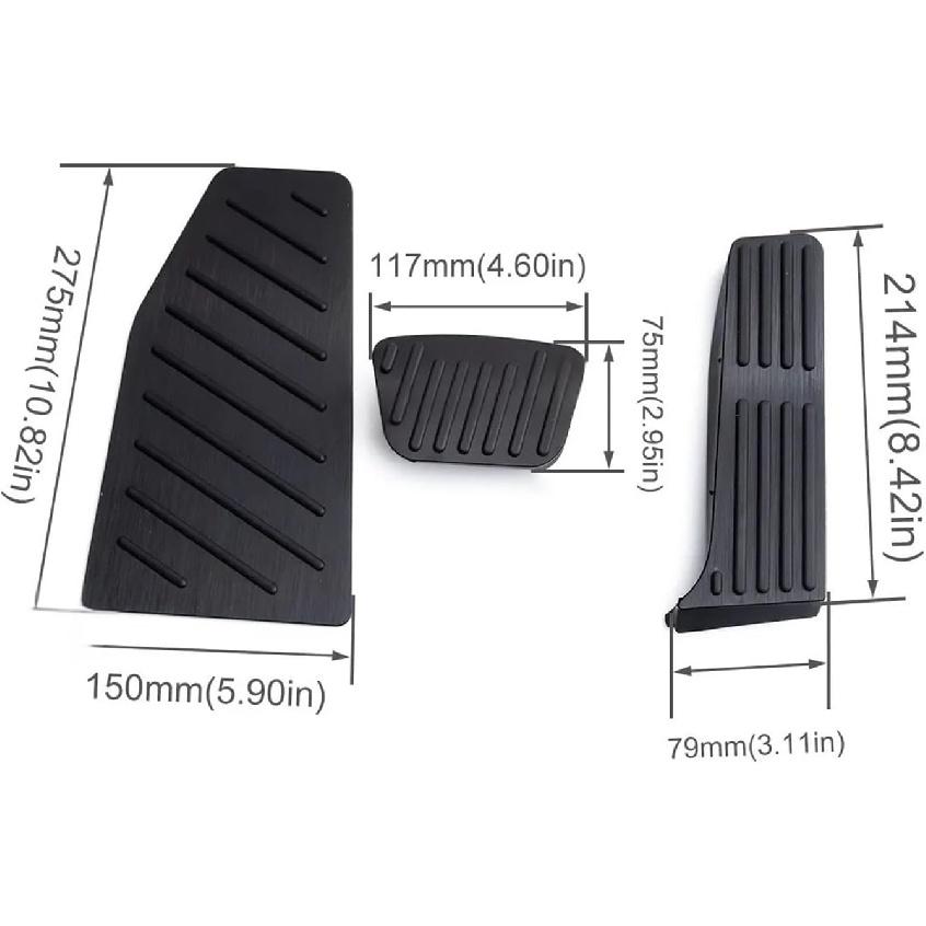 2022-2025 Compatible with Toyota RAV4 Venza Lexus NX250 NX350 NX450h+ Black Silver Foot Rest Footrest Brake Gas Pedal Pad Cover Accessories(Silver)