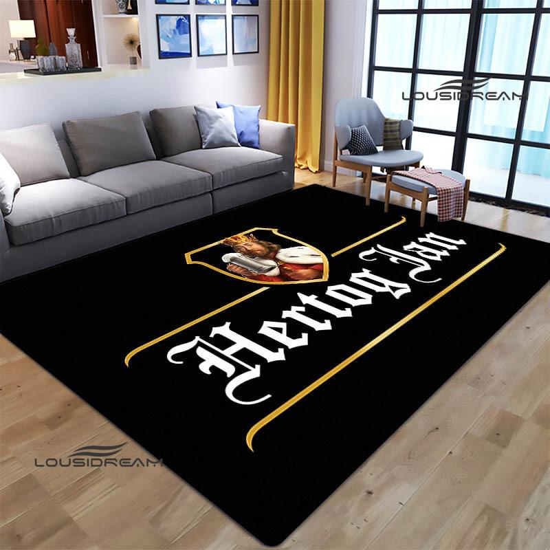 Hertog jan LOGO Teppich Wohnzimmer Schlafzimmer rutschfeste Teppiche Yogamatte Outdoor-Teppich Kawaii-Teppich Läufer Geburtstagsgeschenk