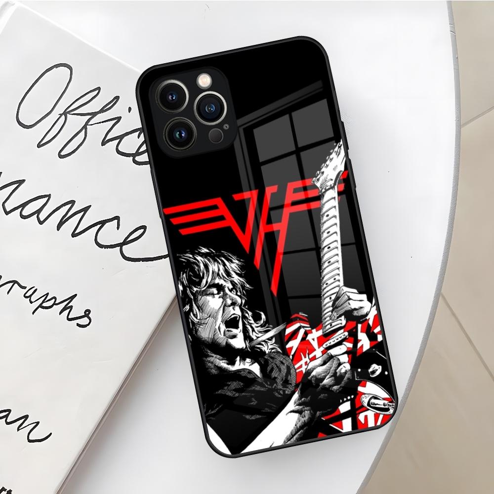 Eddie Van Halen Graphic Guitar Phone Case for Iphone 17 16 Air 15 14 12 11 13 Pro Max Mini X Xr Xs Se Puls Glass Cover