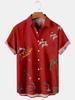 European And American Men'S Hawaiian 3D Printed Shirt Lapel Beach Short-Sleeved Fashion Casual Shirt