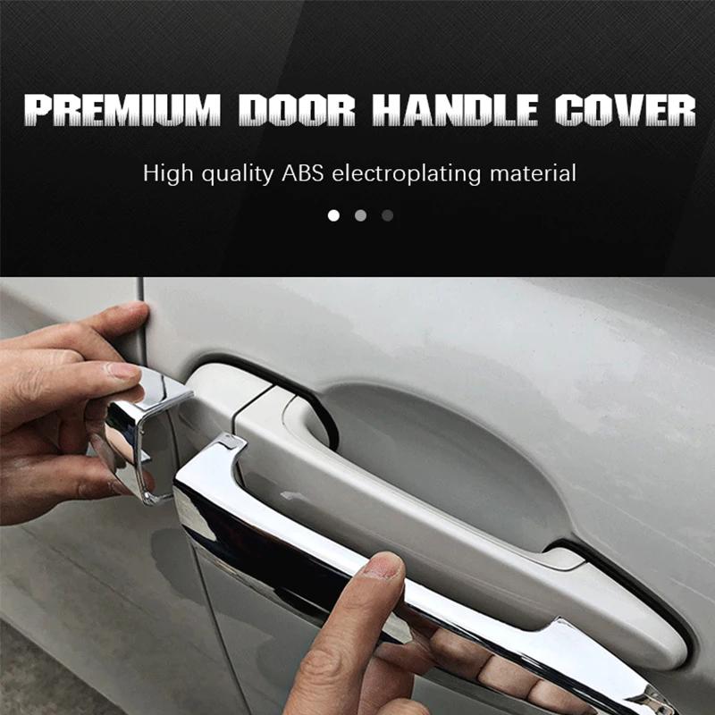 Car Door Handle Cover Trim For VW Volkswagen POLO MK6 AW BZ 2017~2023 Scratch Protector Chromium Styling Sticker Car Accessories