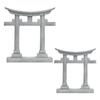 Japan Torii Gate Shrine Model Figurine Landscape Ornament for Potted Plant