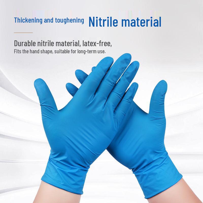 Food Grade Durable Nitrile Gloves - Waterproof, Latex-Free, for Kitchen Cleaning & Dishwashing