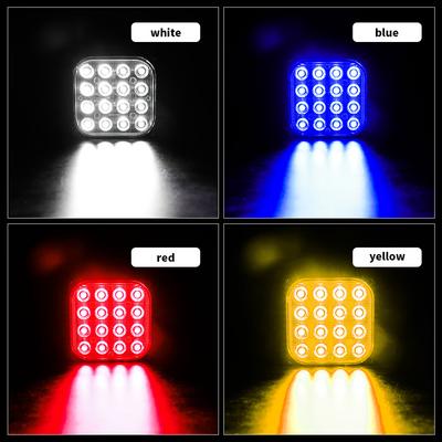 DZX 16LED Car Strobe Lights Car Accessorie Flash Side Emergency Signal Lamp Warning 12V 6500K Lamp For Truck Motorcycle