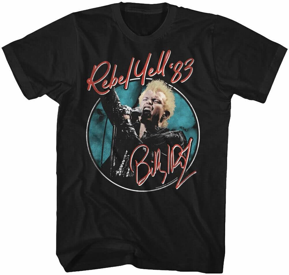 New Popular Billy Idol Music Men T Shirt Black XL чёрный