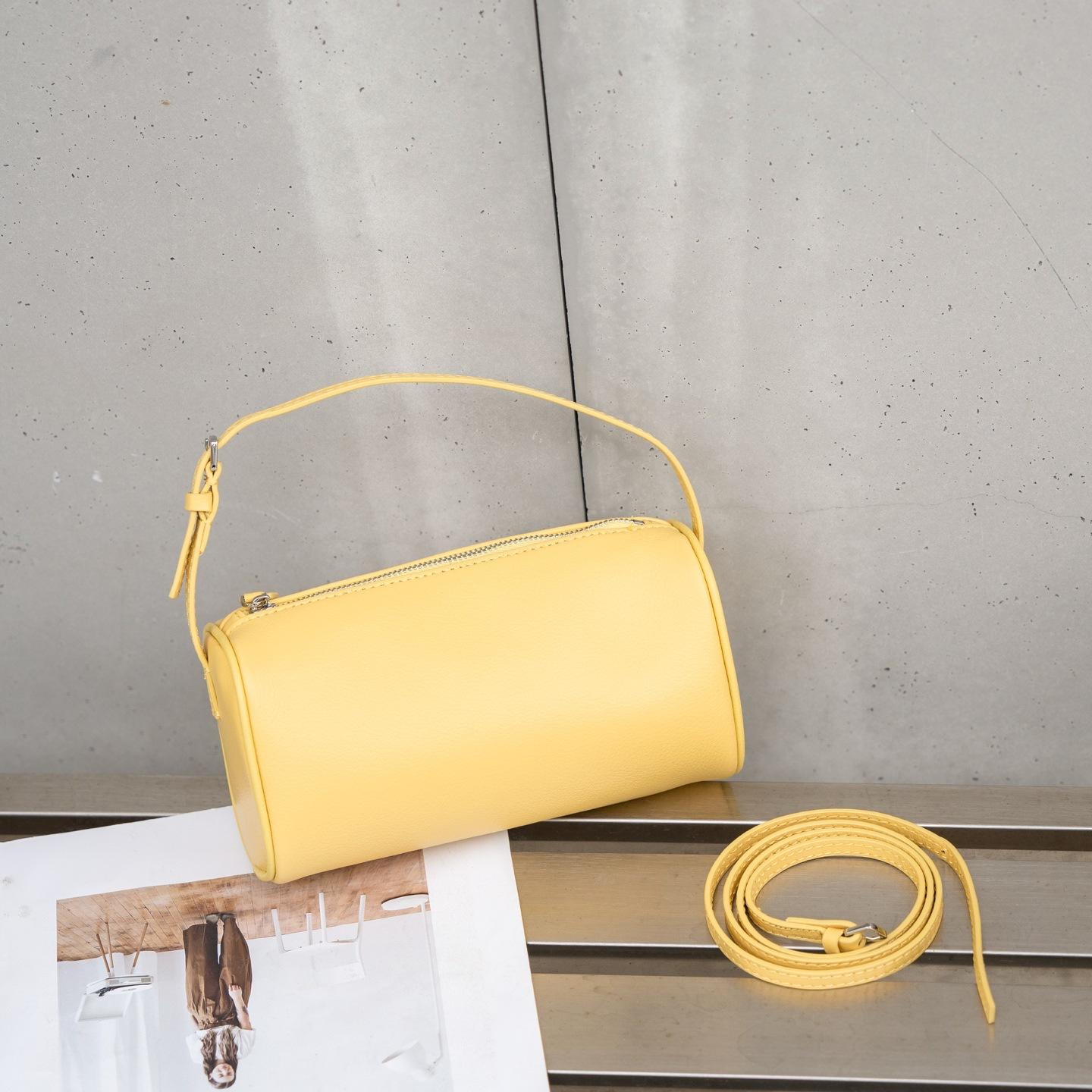 

2025 Small Crowd Design Suede Cowhide Stationery Bag Pen Case Handbag To Amaze You 19x8x10cm жёлтый