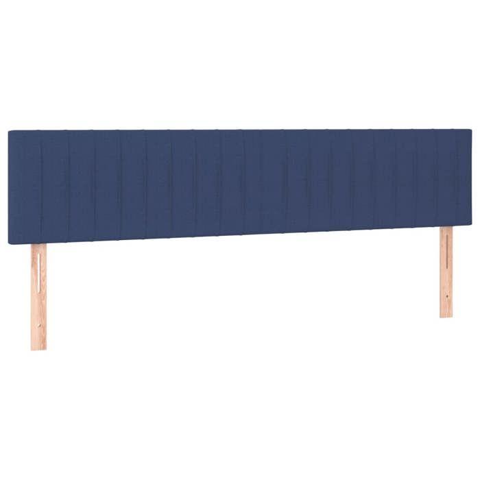VidaXL 2x Têtes de Lit Meubles de Chambre à Coucher Accessoires de Lit Simple Têtes de Cadre de Lit Intérieur Bleu 346262