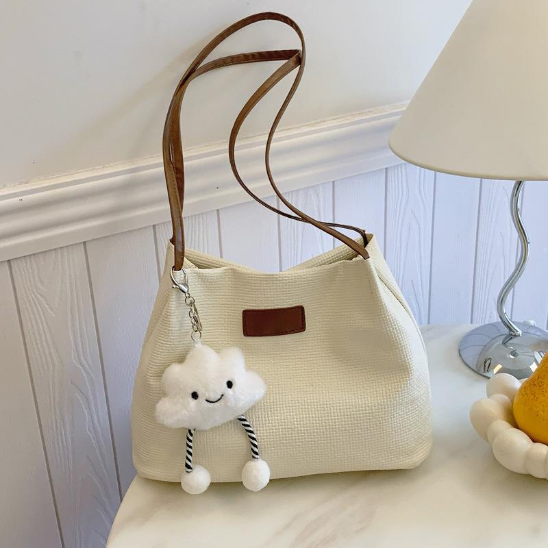 Модная текстурная повседневная сумка-тоут через плечо в стиле колор-блок