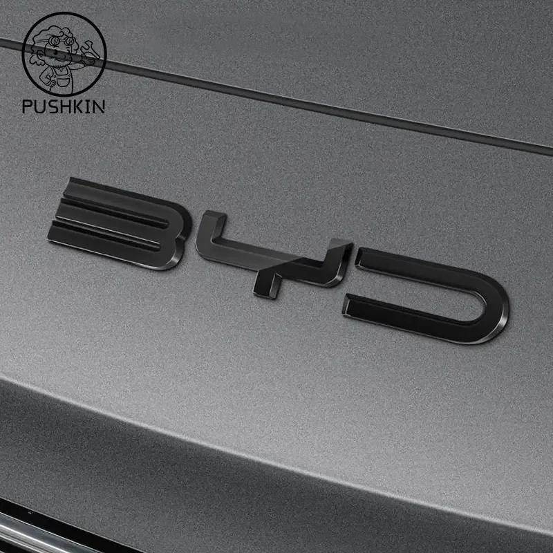 For BYD Song Plus EV DMI 2024 2025 BYD SEALION 6 Accessories Car Front Bumper Emblem Badge Decal Black Carbon Logo Refit Sticker