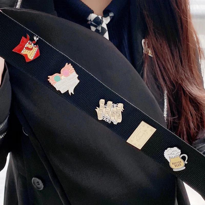 Magic World Enamel Pins Custom Train Tickets Sunglasses Howler Brooches Lapel Badges Witch Wizard Jewelry Gift for Kids Friends
