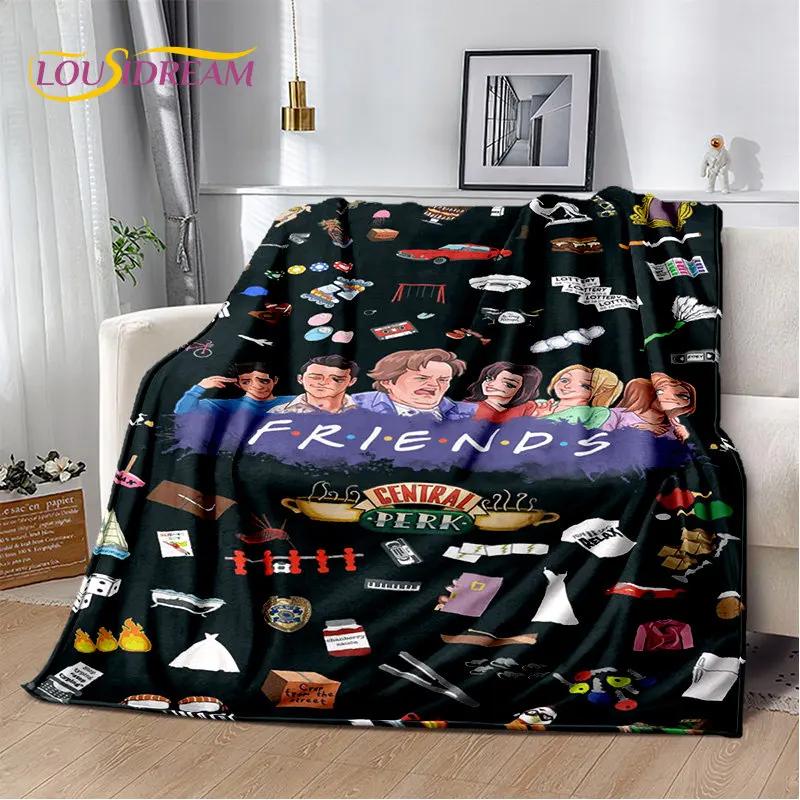 Friends TV Show D Printed Plush Throw Blanket Soft Flannel for Bedroom Living Room Sofa Picnic Cozy Cover