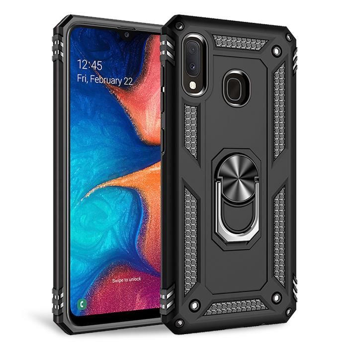 Coque - NALIA - Galaxy A20e - Anti-Choc - Anneau Rotation 360° - Support Magnétique