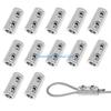 Y5GD 12Pcs Metal Steel Wire Rope Locks Double Hole Clamps for Various Indoor And Outdoor Applications Easy to Install