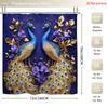 4Pcs Elegant And Gorgeous Shower Curtain Set with Non-Slip Bath Mat, Toilet Lid Cover, Contour Rug & 12 Hooks, Bathroom Decor
