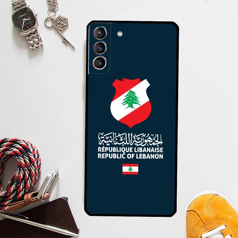 Libanesische Libanon Flagge Fall für Samsung Galaxy S24 S23 S22 Ultra Note 20 10 S8 S9 S10 Plus S20 FE S21 FE Abdeckung