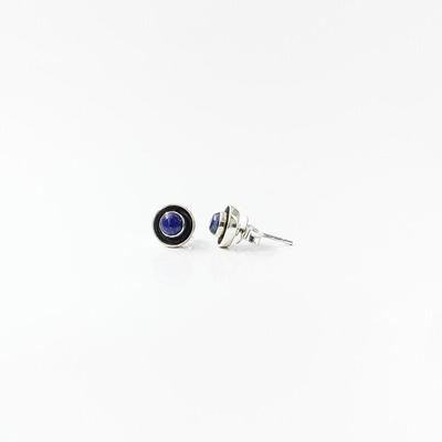Lapislazuli Edelstein Ohrring, 925 Sterlingsilber, Geburtstagsgeschenk, Oxidierter Ohrring, Geschenk für Sie, Damenschmuck, Handgefertigter Schmuck