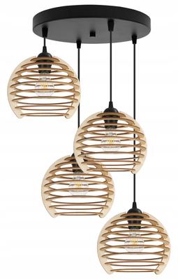 Hanging Lamp, Ceiling Chandelier, Wooden, Led Lampshade