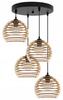 Hängelampe, Deckenleuchter, Holz, LED-Lampenschirm