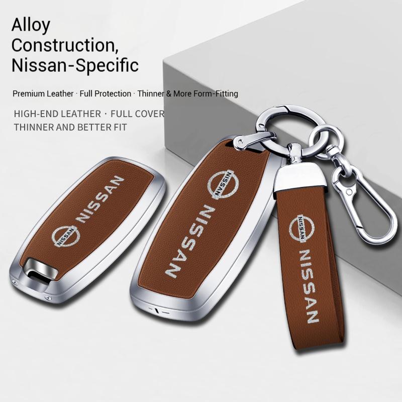 Car Zinc Alloy Key Case Key Bag Car Metal Key Shell For Nissan X-Trail Tiida Teana Juke Leaf Micra Almera Qashqai Sentra Serena