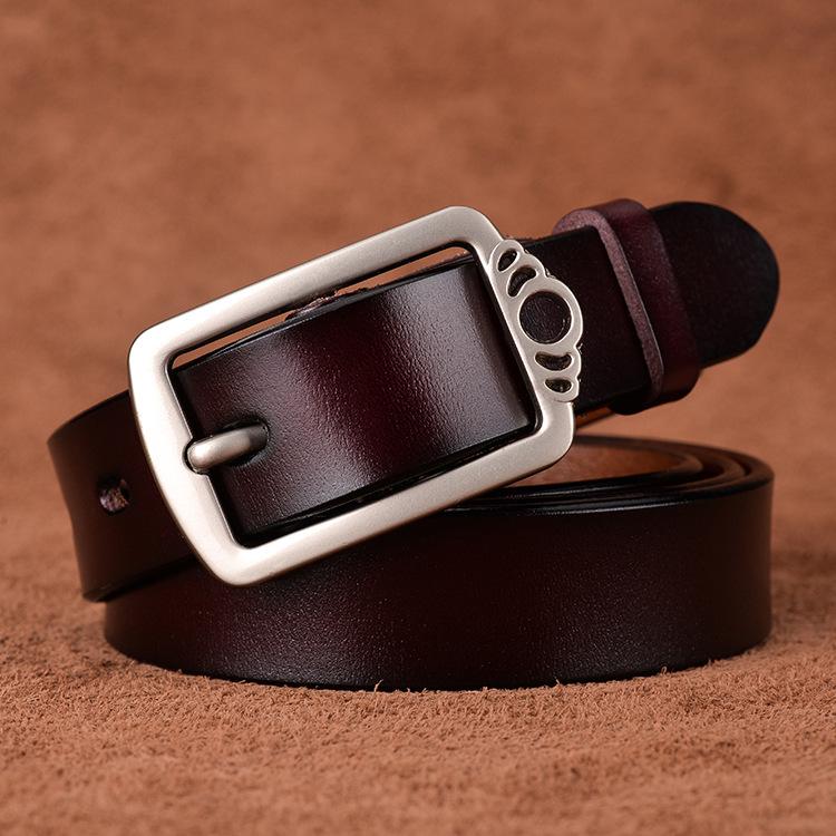 

Ремень Кожаный С Пряжкой-Иглой Кожаный Ремень Повседневный Простой Женский Ремень Ремень Ремень 115cm темно-коричневого