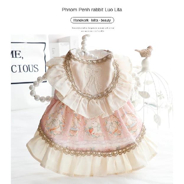 Lolita princess dress for dog and cat, clothes for spring and summer