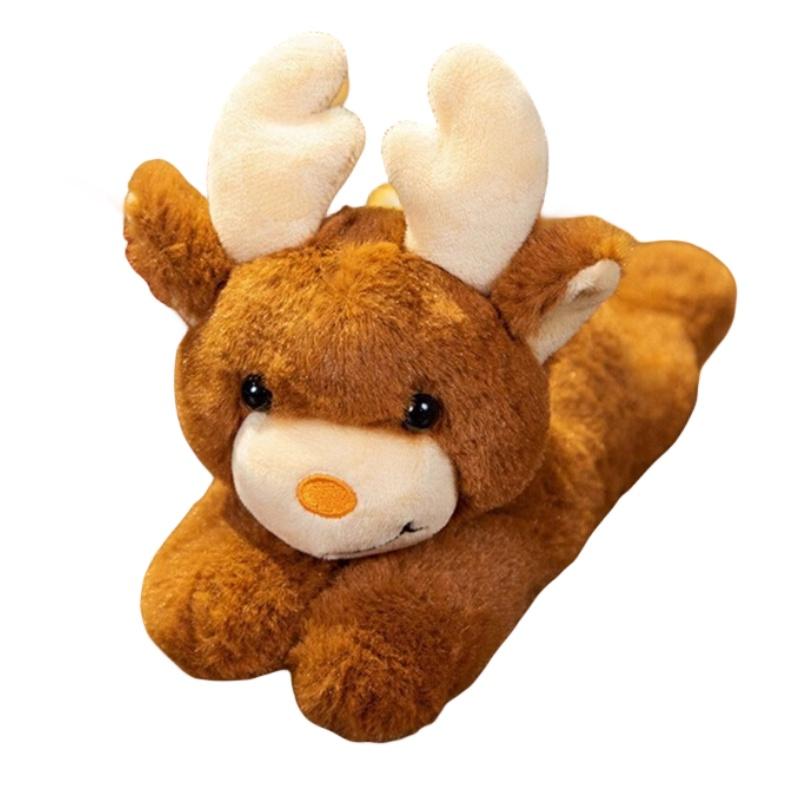 Cute Christmas Santa Claus Plush Doll Toy With Wrist Paddle Bracelet For Children 25cm Height