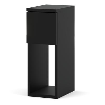 Narrow Bedside Cabinet 20Cm Black Bedside Table For Bedroom Nakastlik Loft