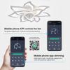 Minimalist Smart LED Ceiling Fan Light with Remote Control, 85-265V for Bedroom
