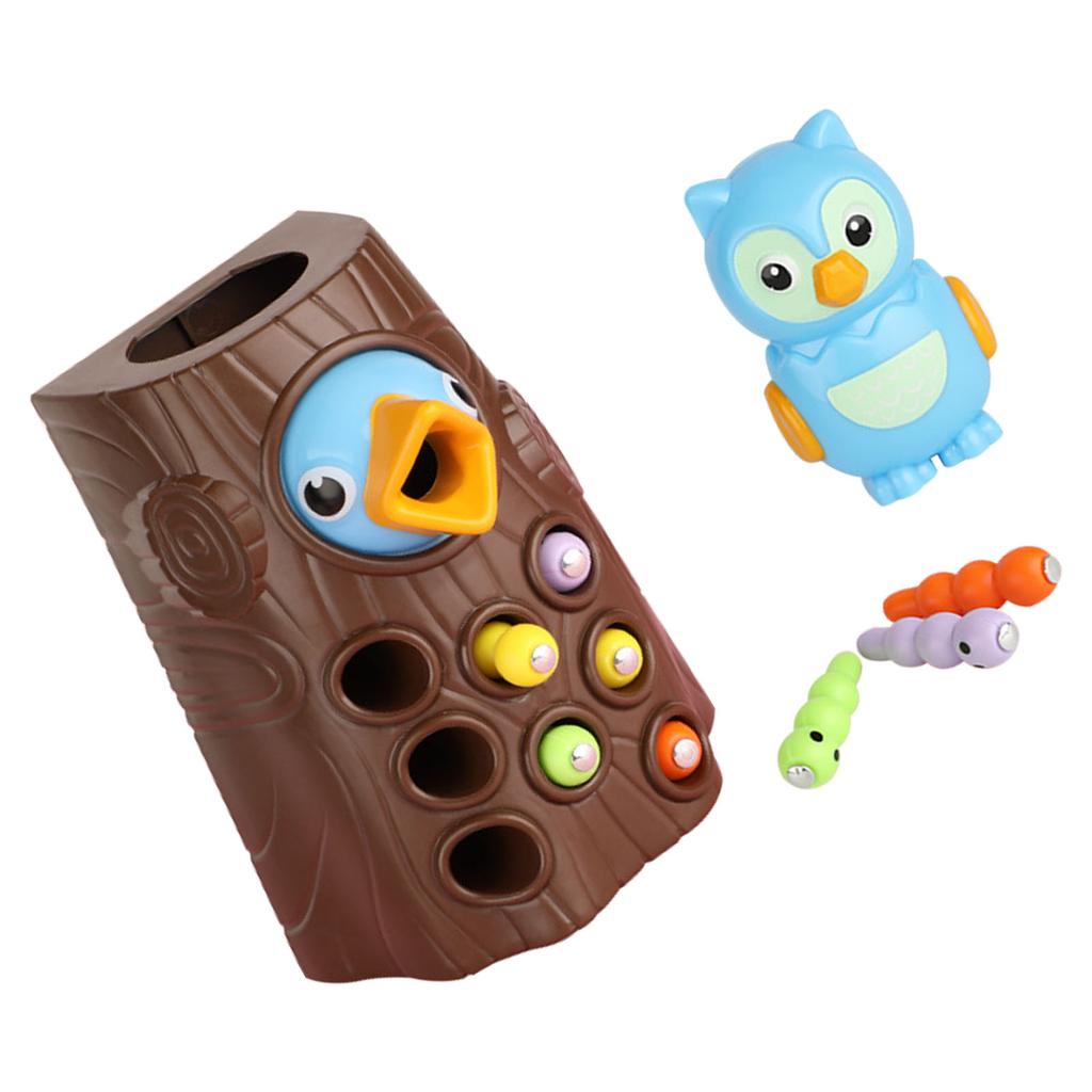 Magnetic Bird Toy Toddler Tree Stem Worm Catching Feeding Game Toy for Children Early Education