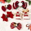 2025 Christmas Reindeer Antler Scrunchies & Bow Hair Clips - Cute Party Accessories for Kids