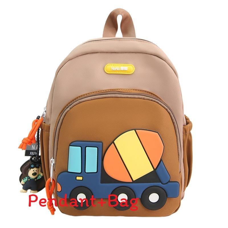 Kids Car Pattern Backpack Lightweight Spine Protection Backpack Kindergarten