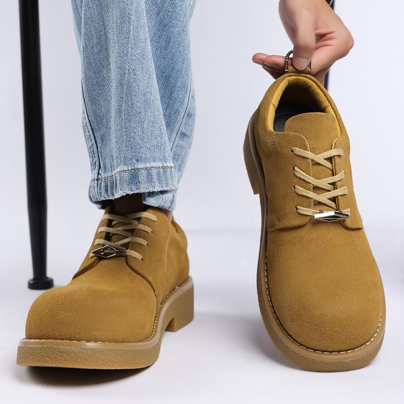 2025 Herren Mickey Mouse Derby Schuhe: Höhenvergrößernde, Dicksohlige, Modische Retro Casual Low-Top Lederschuhe