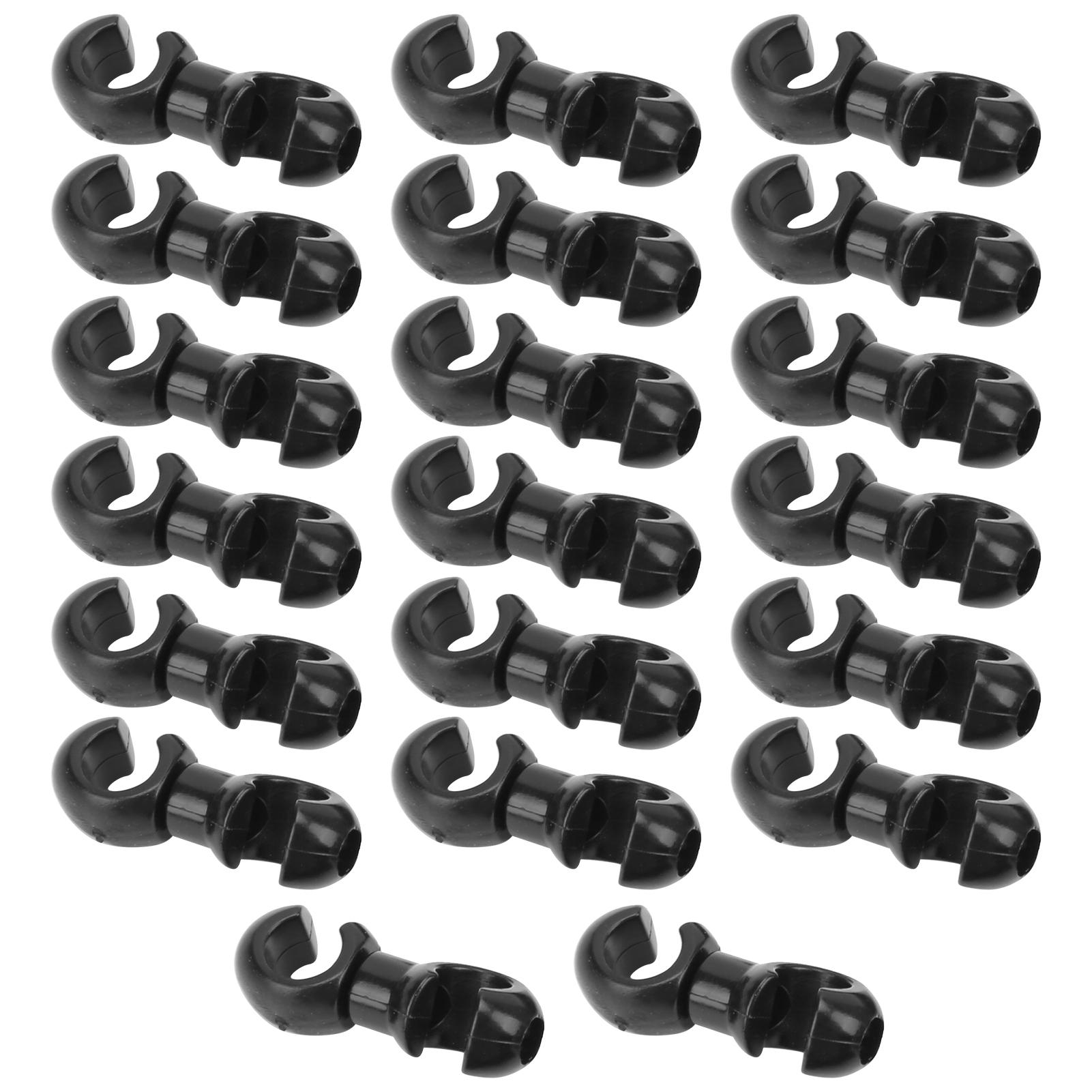 

20 шт. Зажим для тормозного троса, фиксирующее кольцо для трубки, черный S-образный направляющий крючок для горного велосипеда