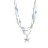 Seaside Vacation Starfish Shell Pearl Necklace Women'S Dopamine Stacked Collarbone Chain Island Style Neck Chain Accessories