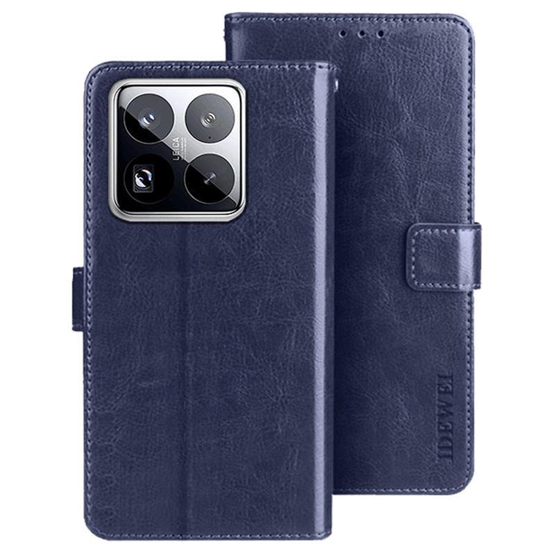 IDEWEI For Xiaomi 15 Pro Stand Case Crazy Horse Texture Leather Phone Cover
