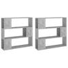 Bookshelf Room Divider Concrete Grey 100 x 24 x 188 cm