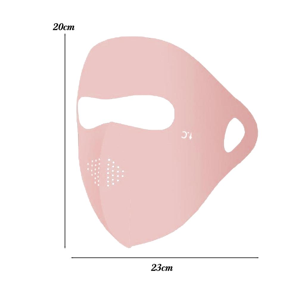New Summer Ice Silk Sunscreen Mask Full Face Sun Protection Mask Forehead Thin Section Breathable Anti Ultraviolet Face Masks