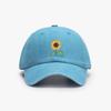 Berretto da Baseball Girasole Ricamato Pianta Papà Cappellino Trucker alla Moda Lavato Vintage Cappello da Sole da Donna Cotone Cappelli da Mamma