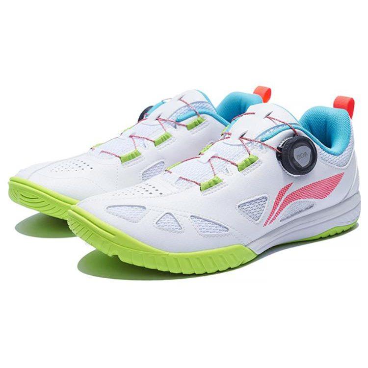 Li Ning Mage ESS Comode Resistenti all'Abrasione Traspiranti Scarpe da Allenamento Basse Unisex Bianco Rosso APTT001-1