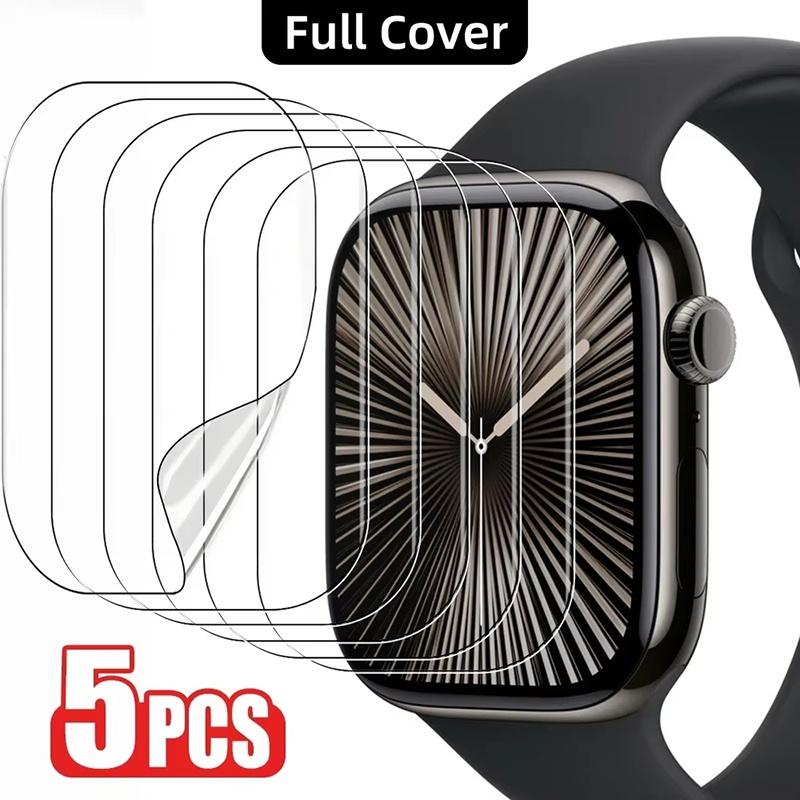 5 Pcs Hydrogel Film For Apple Watch 9 8 7 6 5 38mm 40mm 42mm 44mm 41mm 45mm Series Ultra 3 2 1 49mm Screen Protector Accessories