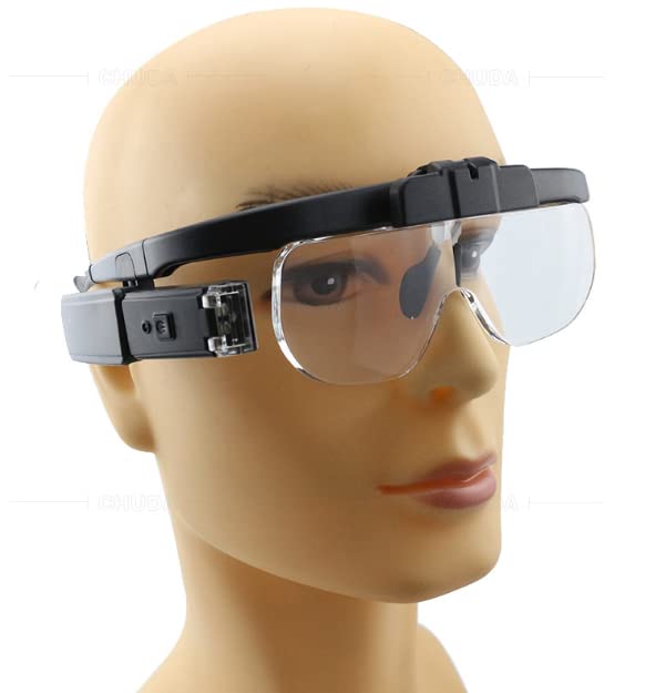 eyeglass magnifier with and magnification options Perfect for precision work such as watch jewelry and integrated Frees up your Clip-on light, 1.5x,