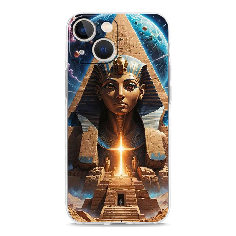 Phone Case For iPhone 16 Cases iPhone 15 12 13 14 16 Pro Max X XR XS Max 15 Plus 16Pro iPhone11 Cover Ancient Egypt God pyramid